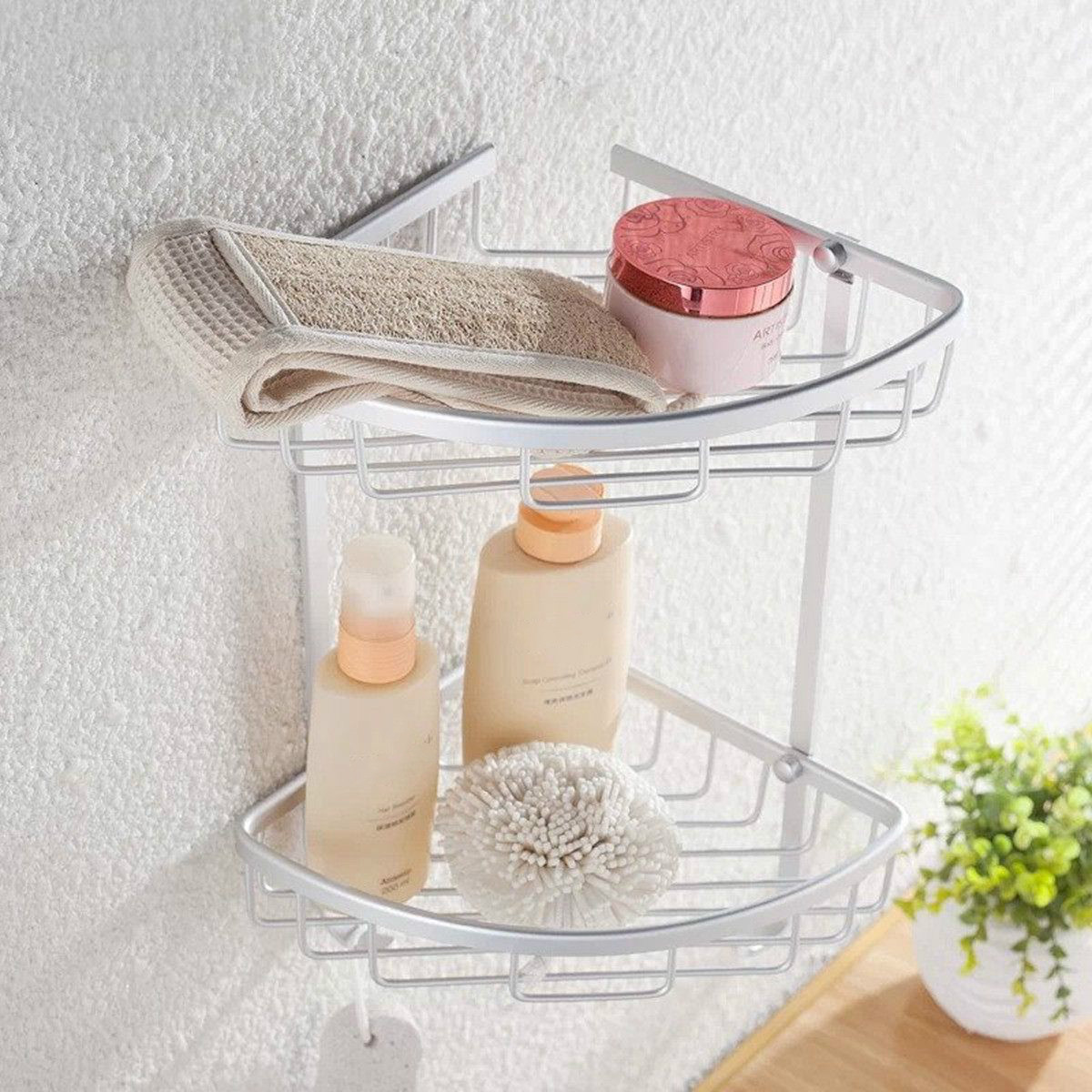 1/2/3 Layers Triangular Corner Rack Toilet Bathroom Shelf Kitchen Shelves Basket Hanger Shampoo Shower Gel Organizer Holder