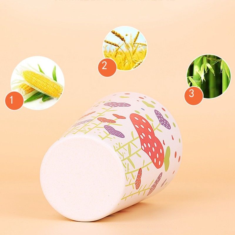 Portable Practical 400ml Reusable Bamboo Fibre Coffee Cups Fashionable Eco Friendly Printing Travel Mugs Useful