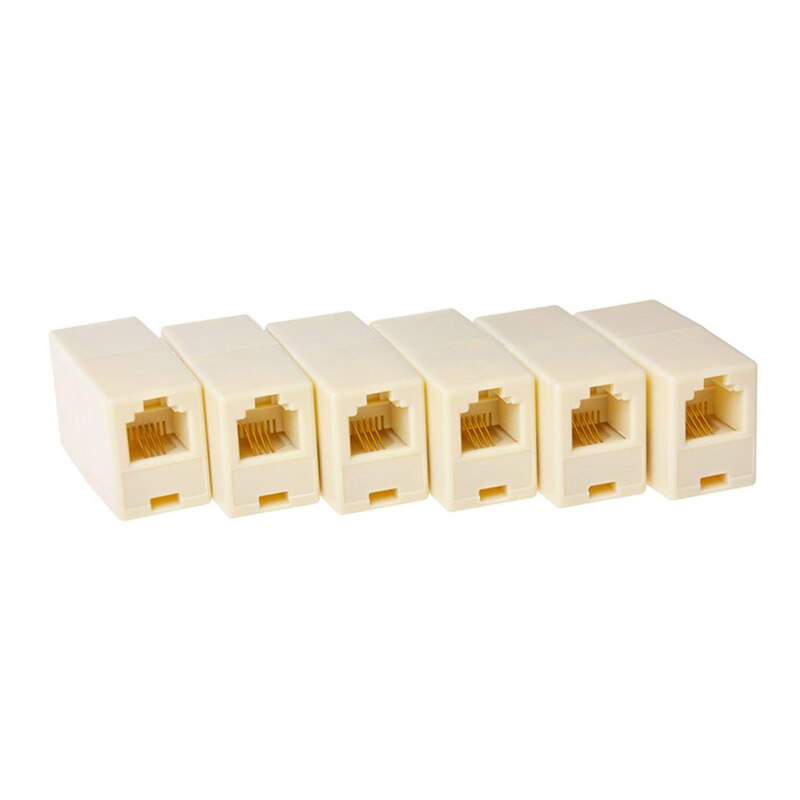 10PCS RJ11 Telephone Converter RJ-11 Classic 6 Pins Female 1 to 2 Telephone Phone Cable Line Splitter Adapter: RJ11 one to one
