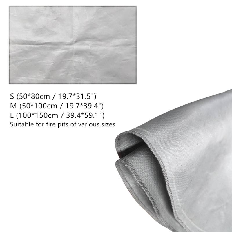 Fireproof Fireplace Hearth Rug Protection Mat Camping Fireproof Grill Mat BBQ Fire Pit Mat Flame Retardant Ember Mat Blanket