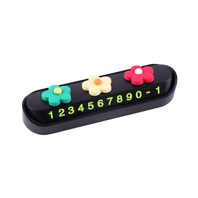 Cute Cartoon Doll Car Dashboard Decoration Temporary Parking Card Personality Parking Number Sign Girl's Day: N