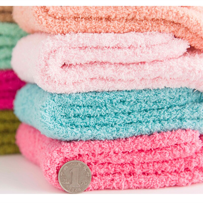 Winter Cute Fuzzy Socks Candy Color Soft Women Fluffy Socks Coral Velvet Warm Sleep Floor Socks yellow blue