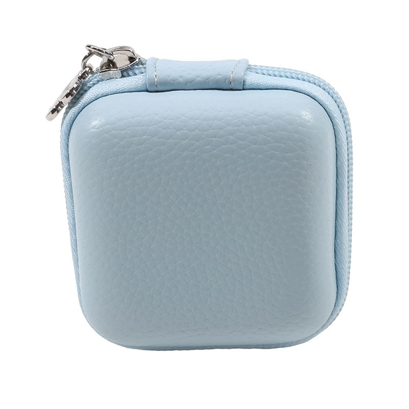 Sac de rangement portable en cuir Élpour gadgets numériques, mini coque rigide, étui de chargeur pour écouteurs, câble de données, évaluation de disque U: YELLOW