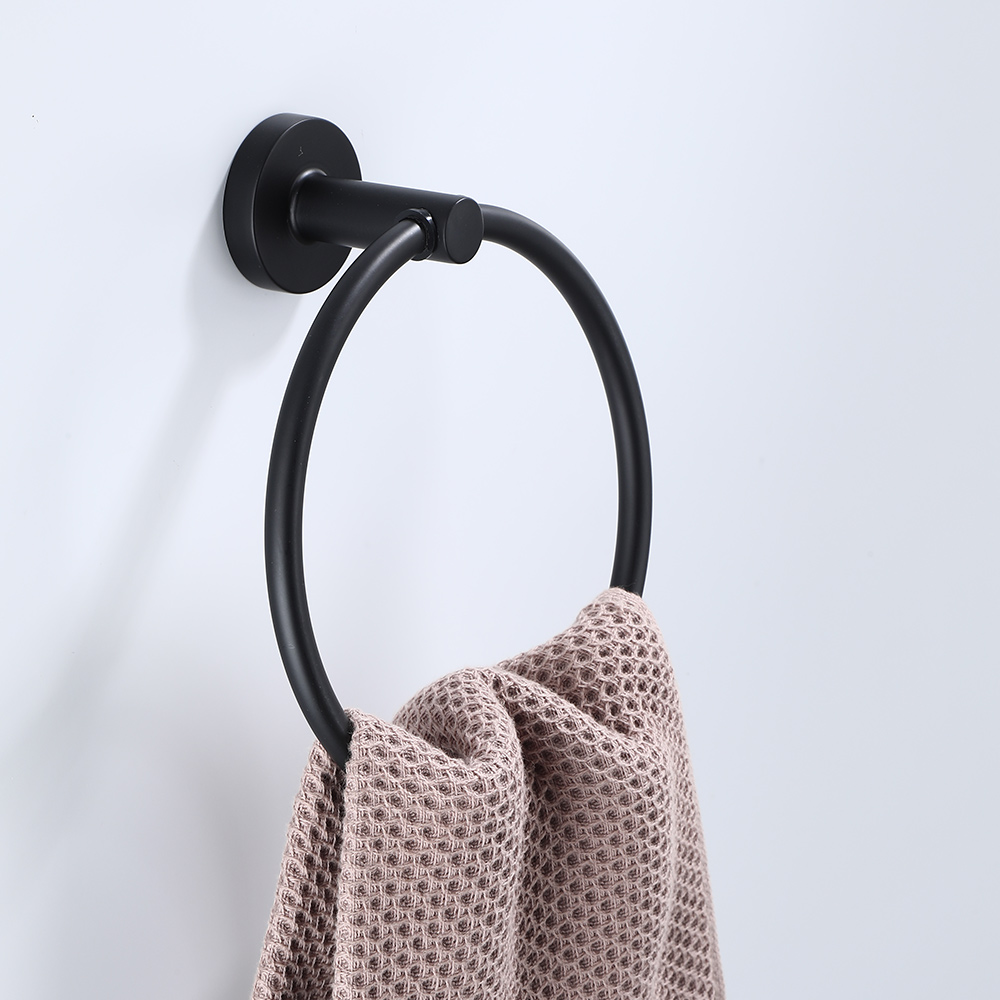 Gancho de anillo para toalla de baño, accesorios de Hardware, soporte de almacenamiento, soporte para toalla de mano de acero inoxidable 304, colgador de toalla redondo moderno
