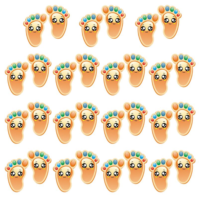 Pegatinas de suelo autoadhesivas para niños, calcomanías de huella de distancia Social, 15 pares, QX2E