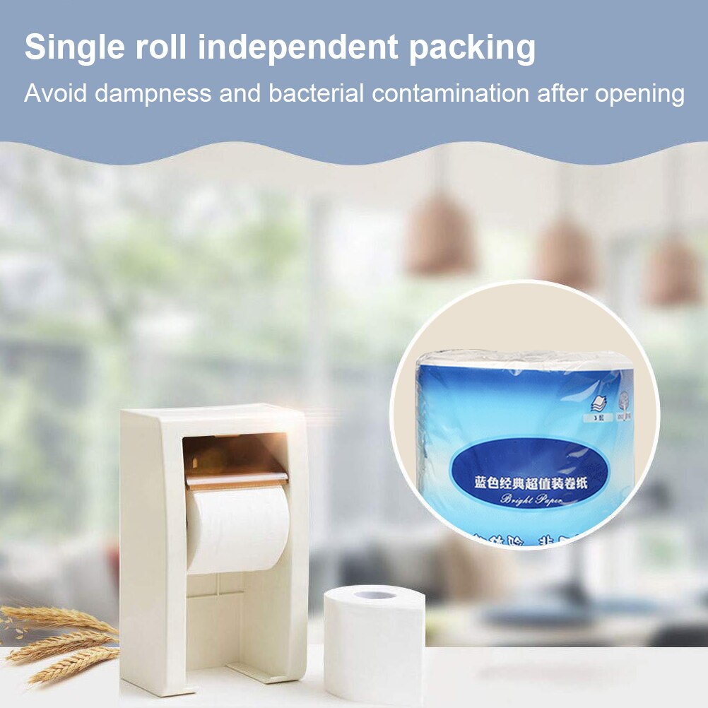1 Roll 3 Layers Silky Smooth Soft Toilet Paper Home Kitchen Bathroom Paper Tissue Rolling Paper