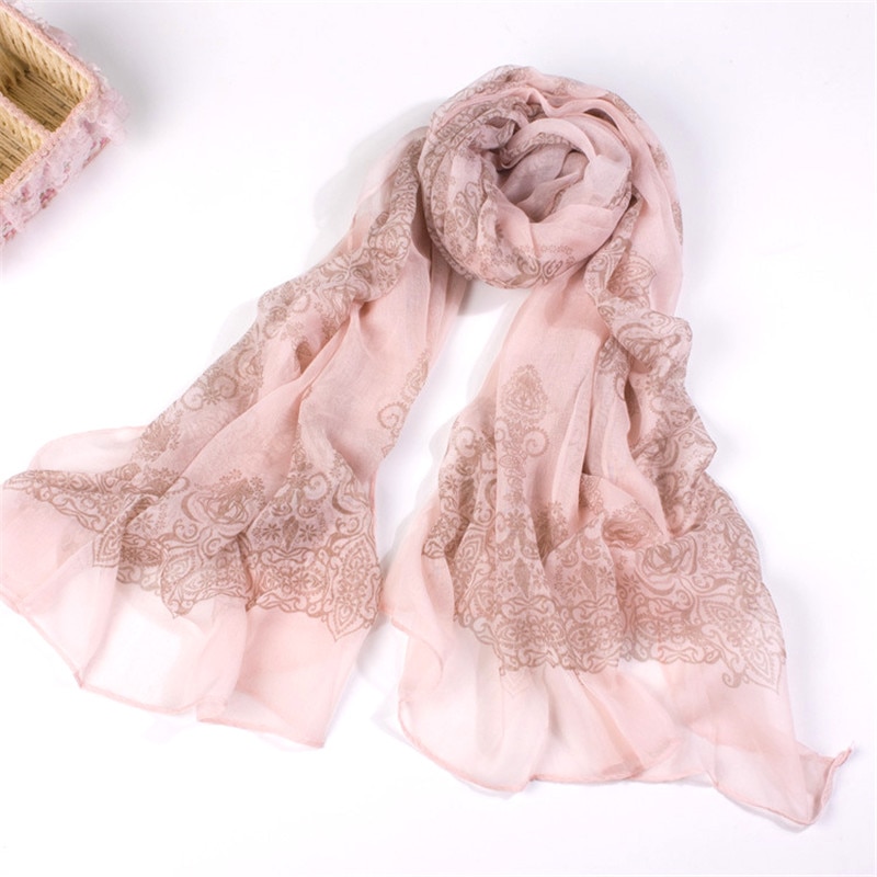 Écharpe Foulard Femme Imprimé Fleurs Élégant – Châle Long Doux Polyvalent Toute Saison Plage, Soirée, Quotidien