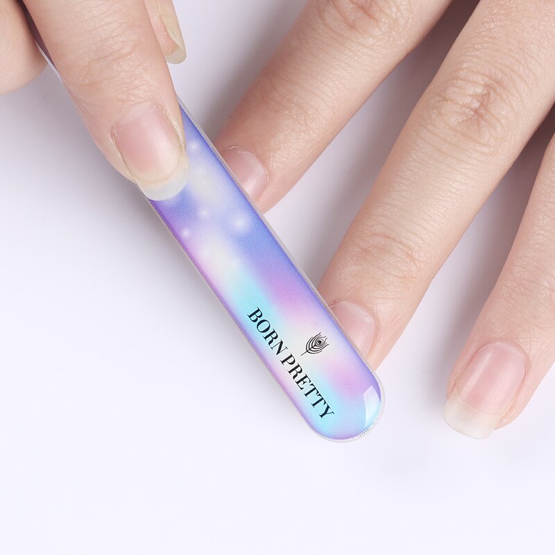 GEBOREN PRETTY Gradiënt Nano Glas Art Nail Buffer File Set Buffing Reinigbare Slijpen Nail Art Manicure Tool UV Gel Polish