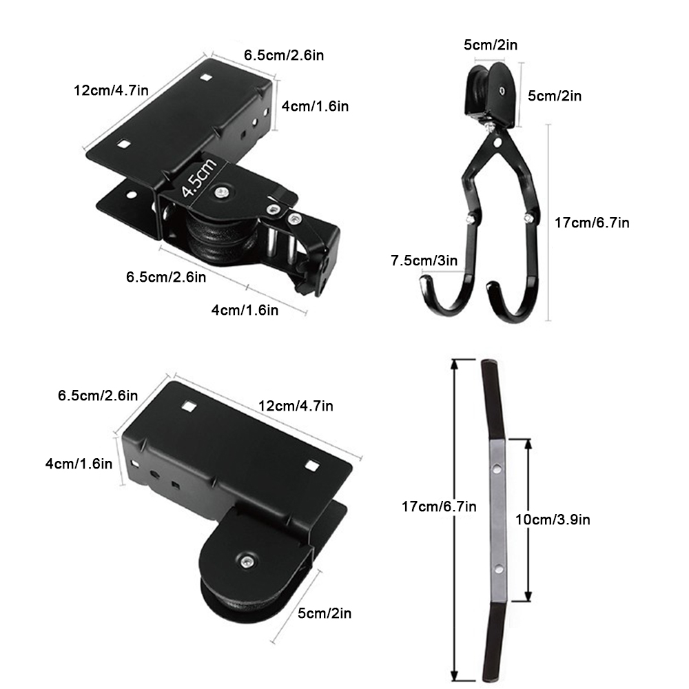 Sistema de polea de elevación de bicicleta de garaje con rodamiento de 60kg, estante de bicicleta superior, colgador de bicicleta de techo resistente