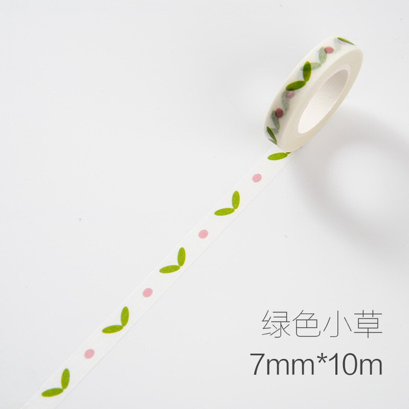 Washi Tape 10 m * 7mm Liefde En Bladeren Plant Scrapebooking Diy Stickers Decoratieve Afplakband Voor Verjaardagsfeestje decoratie: 8