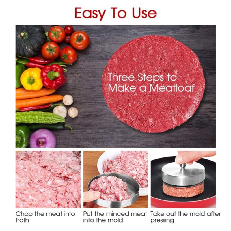 Presse à Hamburger, moule pour faire des boulettes de viande de porc, de bœuf et de tarte, accessoires de cuisine, outil de cuisson, 2 pièces