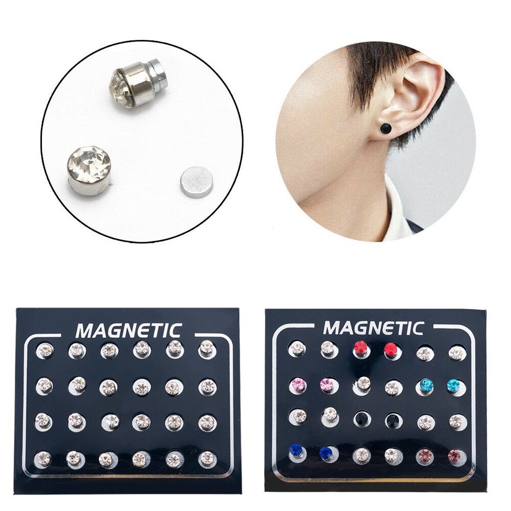 12 Paren/set Magnetische Care Ear Stud Oorbellen Non Piercing Oorbellen Sieraden Geen Oor Gat Mens Vrouwen Liefhebbers Sieraden