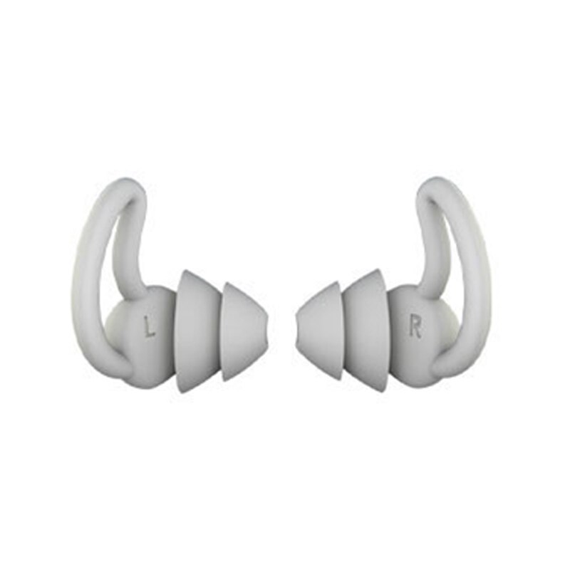 Tampões de ouvido à prova de som do silicone tapones para orelhas de redução de ruído do sono earplug espuma macia dormir tampões de ouvido anti-ruído: B-2 layers-white