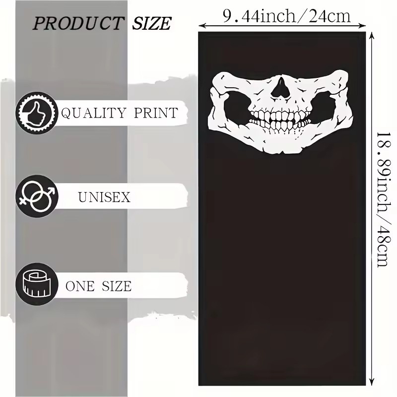 Skull Men Balaclava Ski Mask Cycling Caps Snowboard Face Cover Motorcycle Bicycle Helmet Hood Bandana Scarf Breathable Windproof