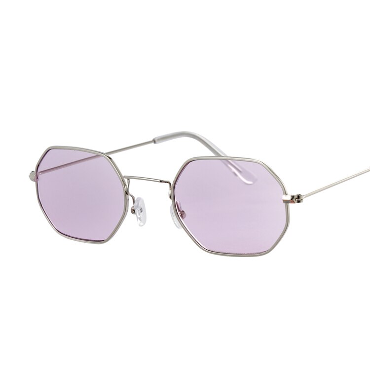 Polygon zonnebrillen dames merk zonnebrillen dames candy kleur legering spiegel street beat winkelen oculos de sol: Zilverpaars