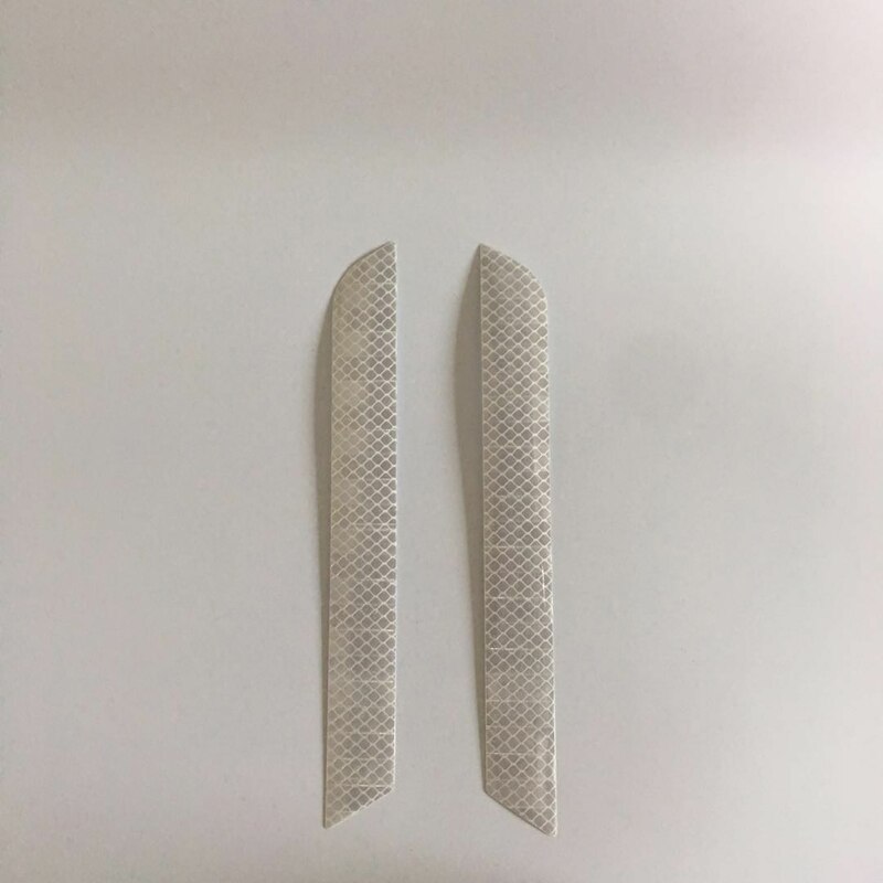 Car Reflective Stickers Safety Reflective Warning Stickers Car Body Rear Bumper Anti-collision Reflective Strip Decoration: white