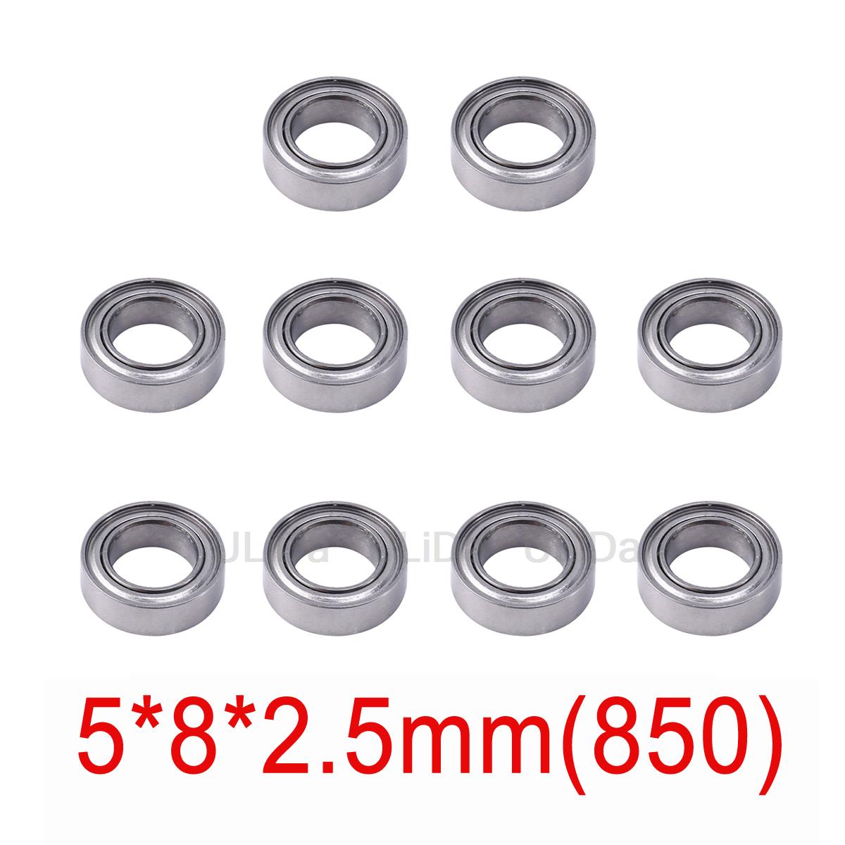 10 Uds 520 620 830 850 950 rodamiento 5mm/6mm rodamientos de rodillos guía para Tamiya Mini 4WD RC Car 2*6*2,5 2*5*2,5 3*8*3 5*8*2,5 5*9*3: Multicolor
