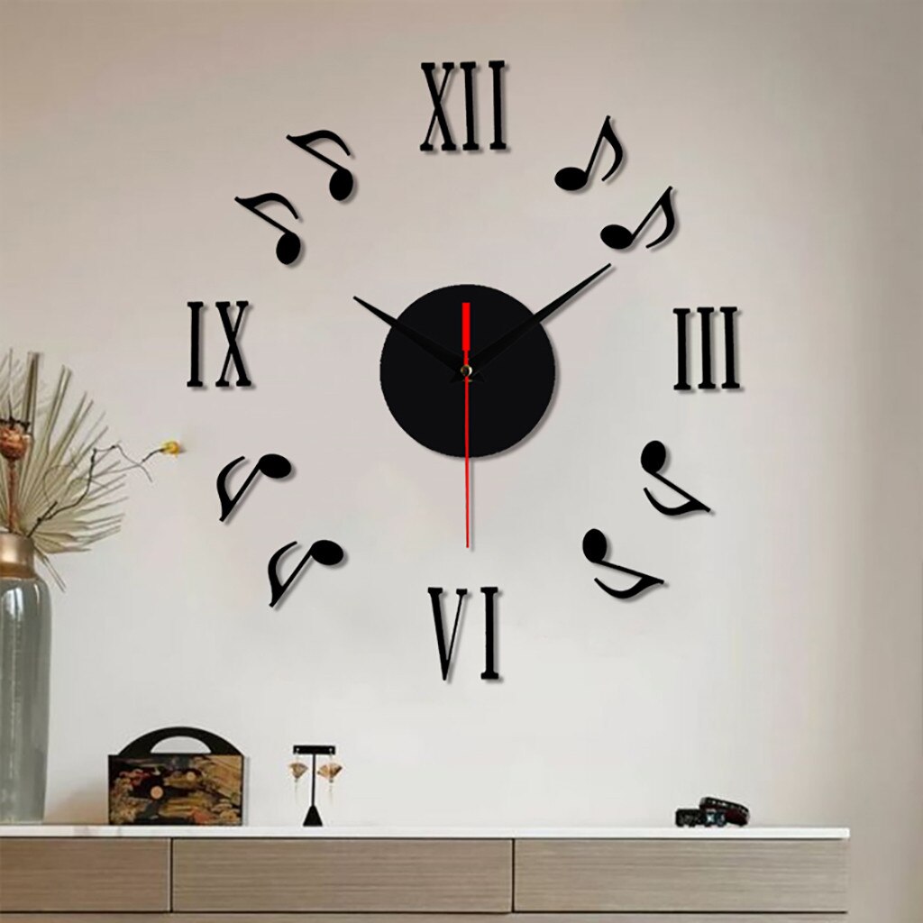 Frameless 3D Large Wall-Clock Sticker Mute Digital Wall Big Clock Living Room Home luxurious Decor Housewarming