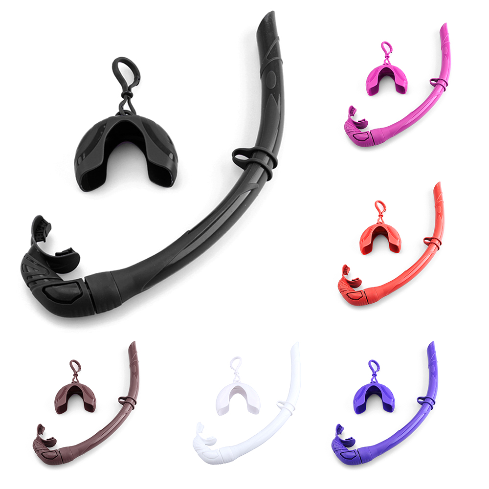 Tubo de Snorkel plegable de silicona, boquilla de buceo, enrollable, para natación, respiración húmeda, para deportes acuáticos