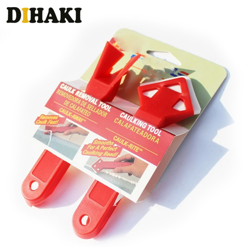 2Pc/set sealant removal hand tools Caulk Away Remover Finisher Caulking Tool Silicone Scraper Tool Kit for Bathroom