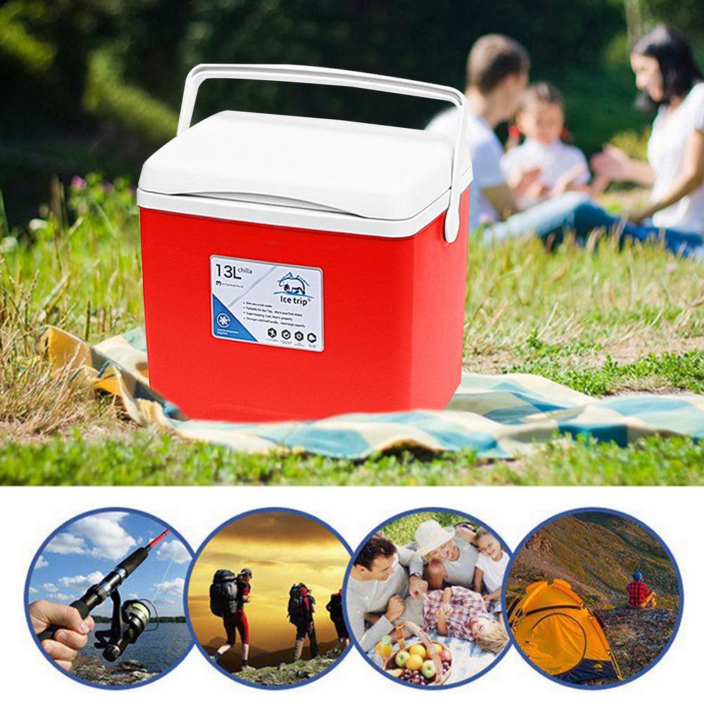 13L Cooler And Warmer Storage Box For Picnics Home Portable Refrigerator Milk Food Insulated Carrier With Handle Cooler Box
