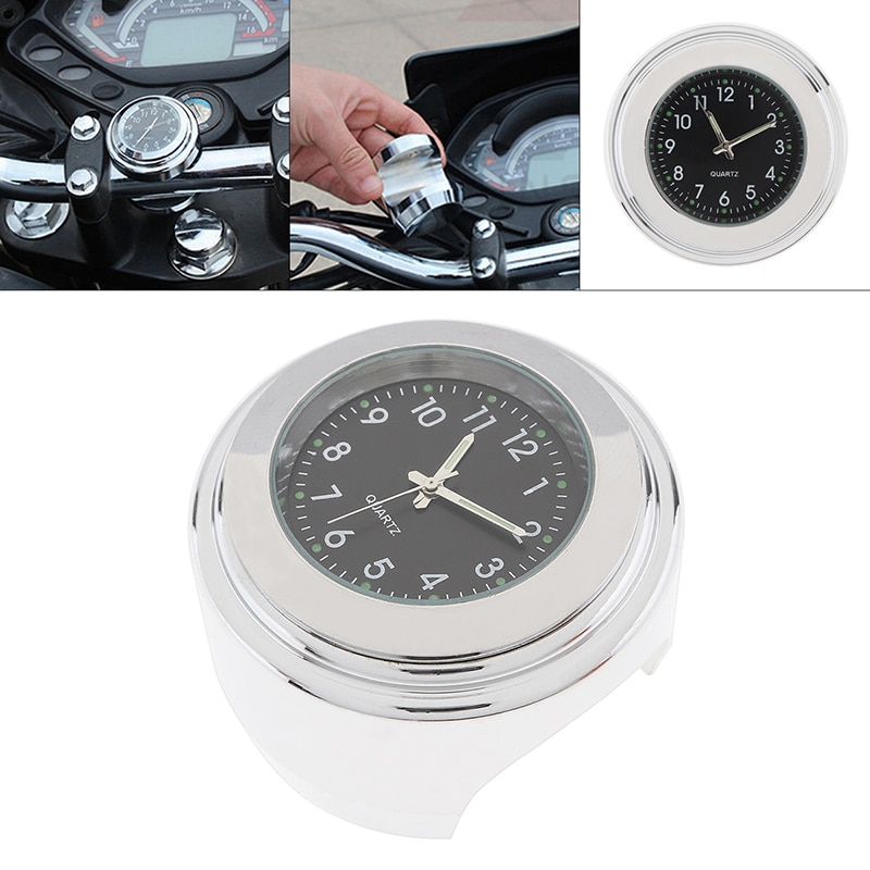 Motorrad Lenker Montieren Quarz Uhr Uhr Staubdicht Quarz Aluminium Legierung Lenker leuchtend Zeitplan Universal- Auto Uhr