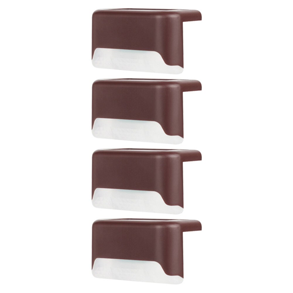 4/8pcs Solar Powered Deck Light IP65 Waterproof LED Outdoor Path Garden Yard Patio Pathway Stairs Step Fence Lamp Brown: 4pcs