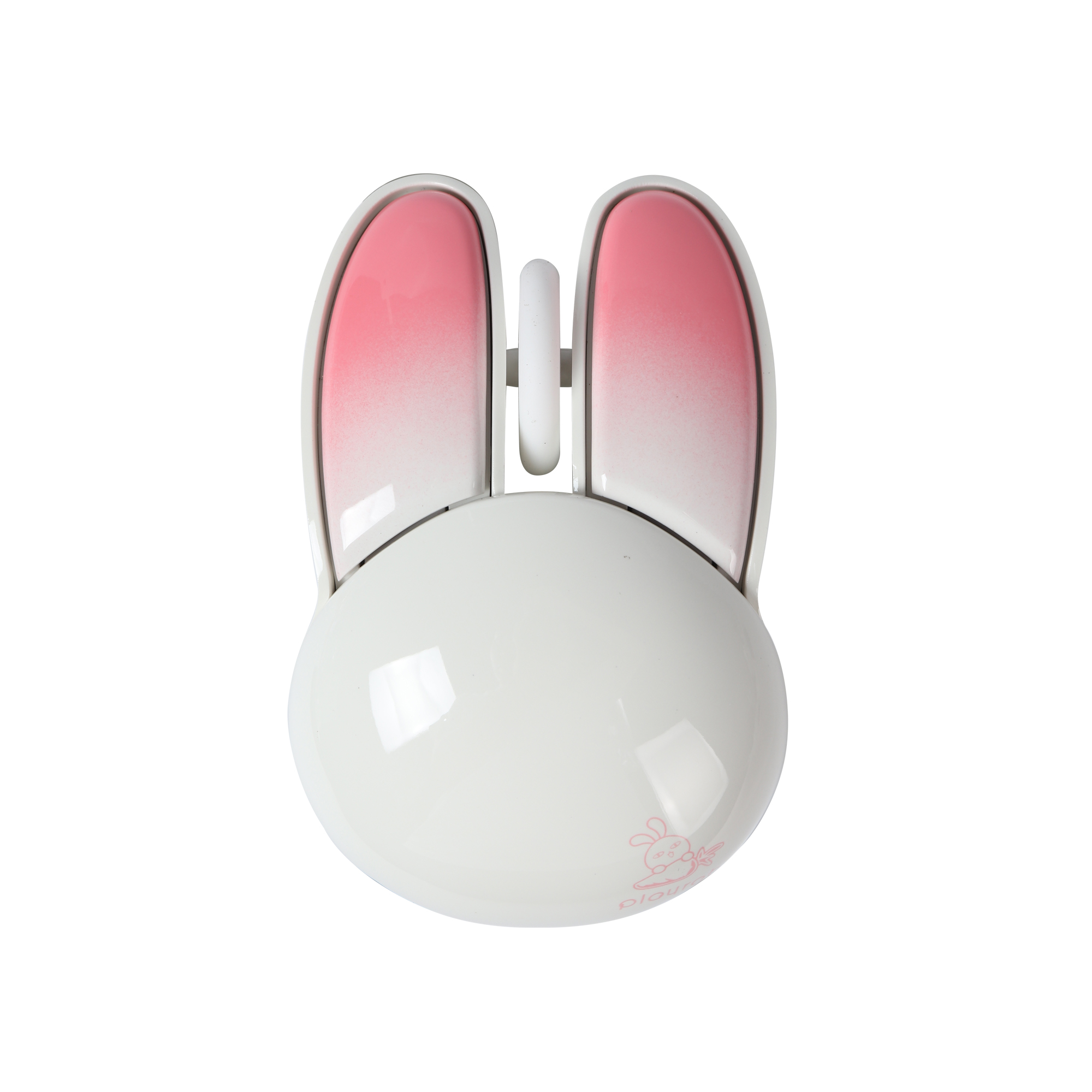 Bluetooth+2.4G Dual-Mode Bluetooth Wireless Mouse Cute Rabbit Shape Kawaii Gaming Mouse For PC Laptop Mute Mause Girls: WHITE