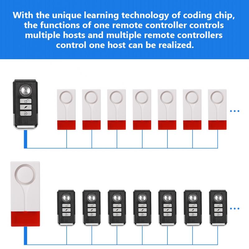 MR-18R Wireless Remote Control Door Vibration Magnetic Voice Alarm with Sound and Light