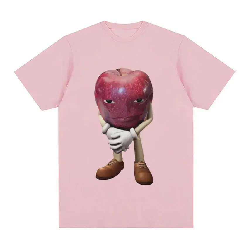 Drôle moi Asf pomme avec visage Meme t-shirt unisexe t-shirts hommes rétro décontracté à manches courtes t-shirts hauts