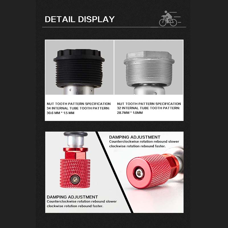 Cartucho de suspensión para bicicleta, varilla de amortiguación de aceite, 26/27,5/29 pulgadas, pieza de reparación de horquilla delantera, accesorios de actualización de horquilla de aire para bicicleta