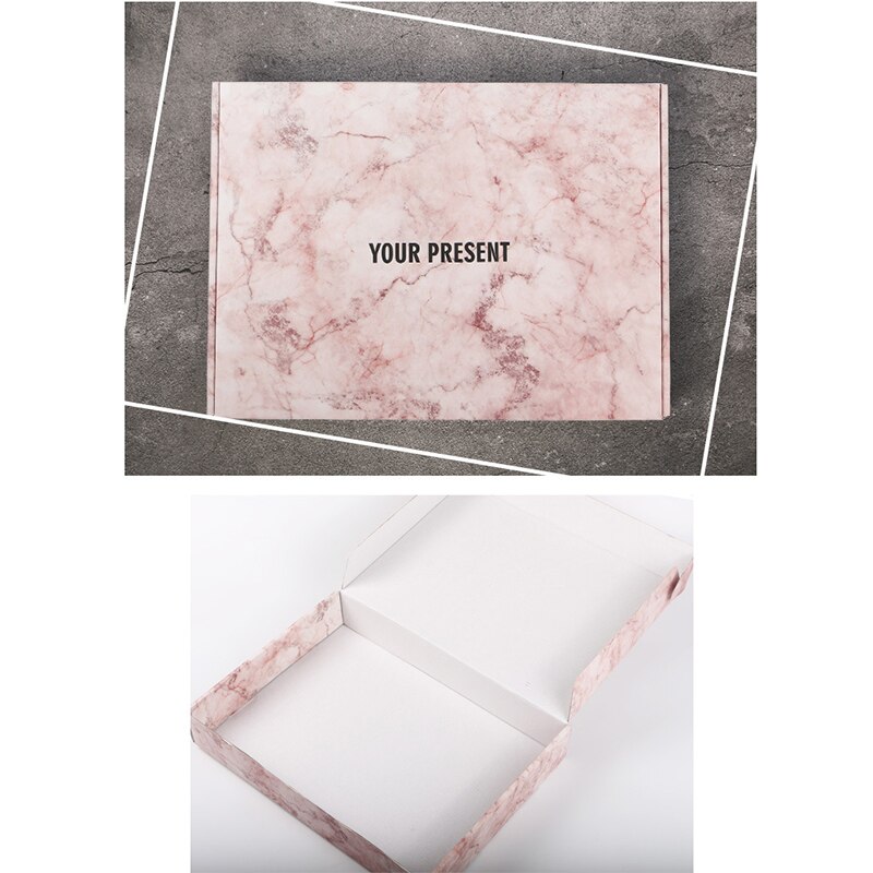 10 Stuks Kleren Geschenkdozen Kleur Papier Karton Uw Aanwezig Verpakkingen Golfkarton Doos Logistiek Papier Dozen 30x20x5cm