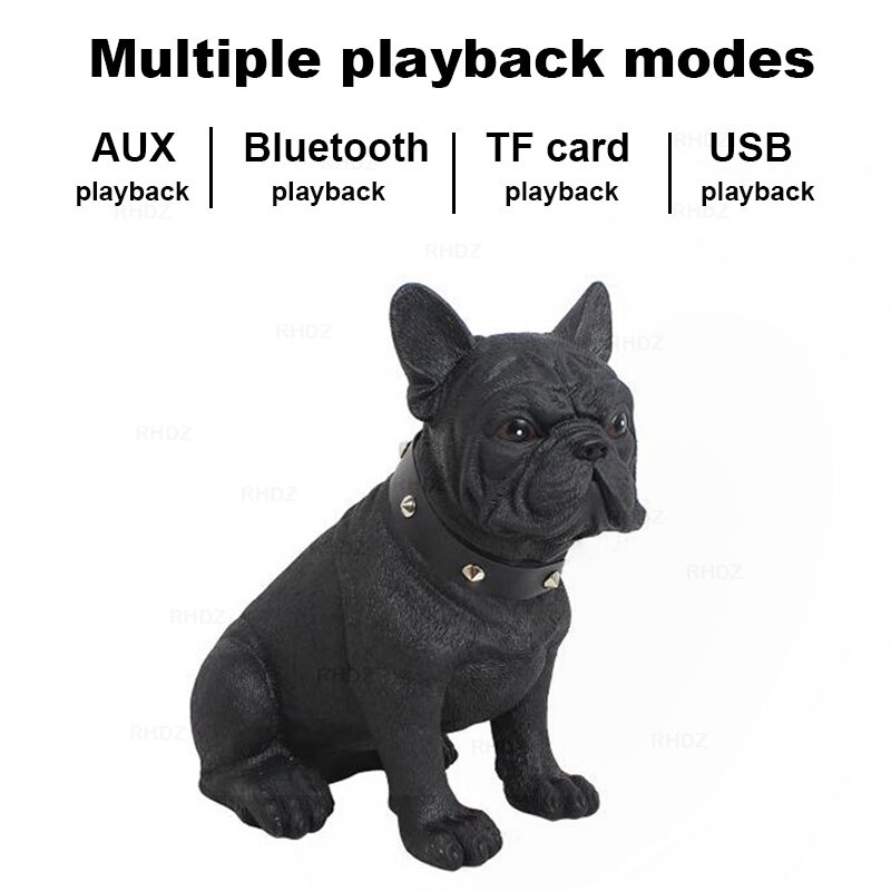 TWS Wireless Bluetooth Speakers Bulldog Full Dog Portable Music Stereo music Player Caxia de som BoomBox Sound System with radio