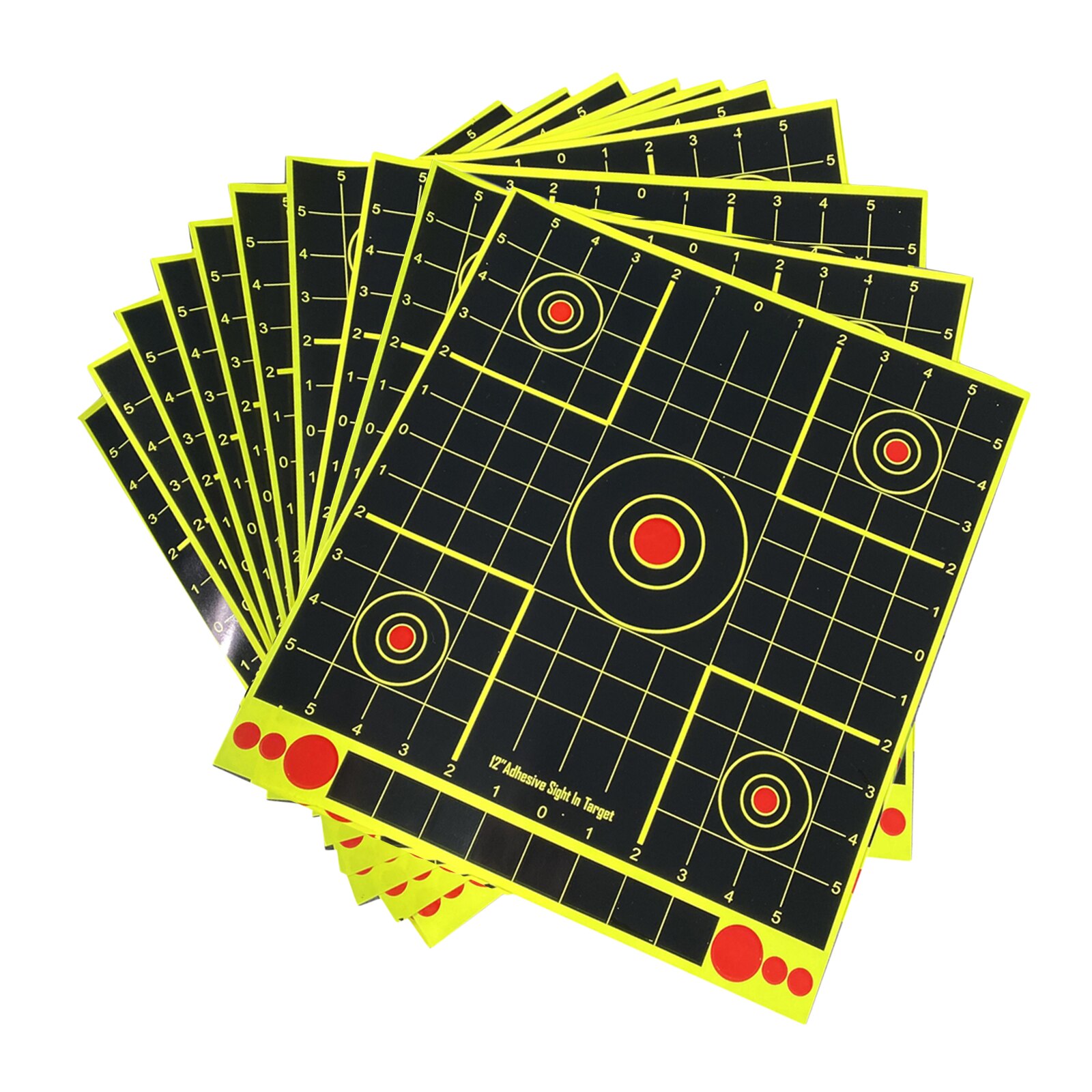 10 Pack 12Inch Schieten Doel Hunt Training Aids Ploetert Papier Doelen Zelfklevende Sticker Vellen