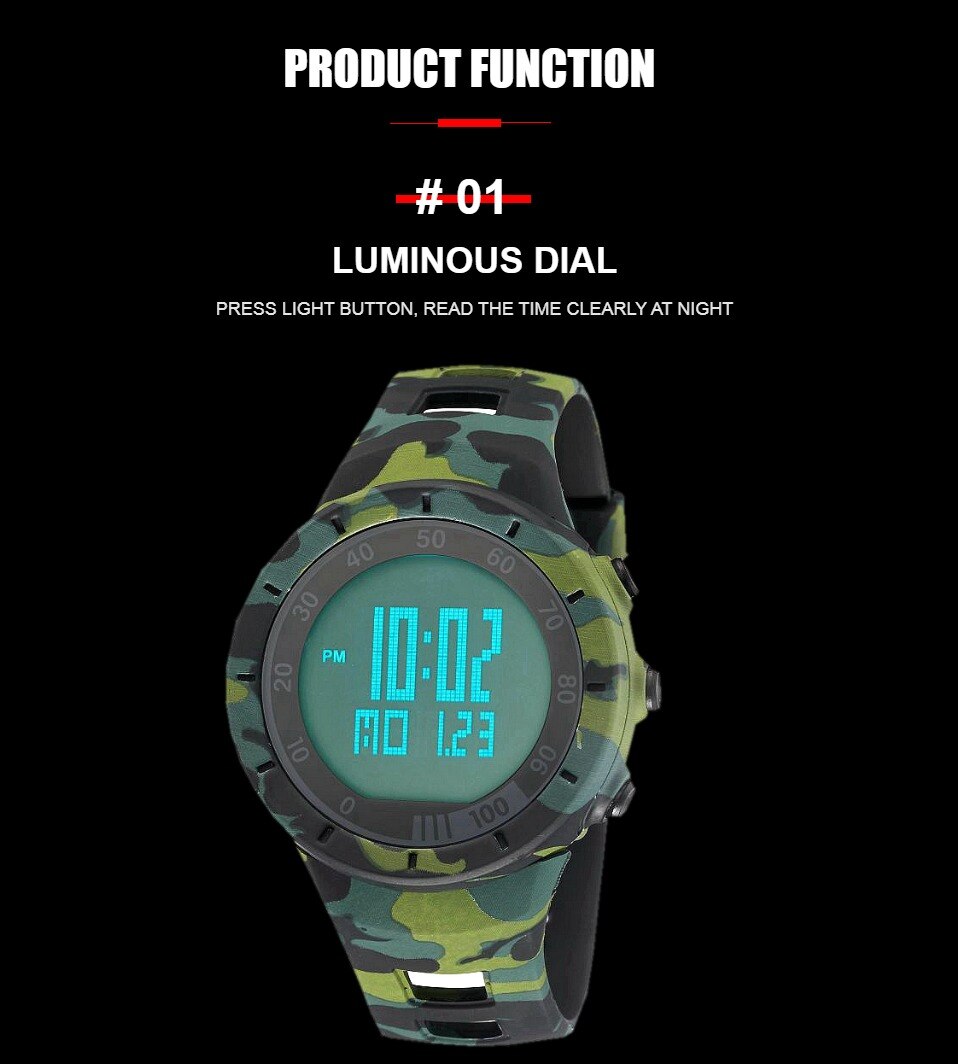 Red Digital Watches Men Women Outdoor Waterproof Electronic LED Wristwatch Unisex Lover Sport Clocks relogio feminino