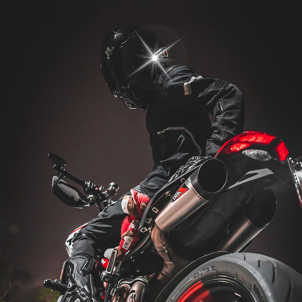 K06 Motorhelm Headset Bluetooth 5.4 Koptelefoon Draadloze Motor Koptelefoon Handsfree Stereo Muziekspeler met omgevingslicht