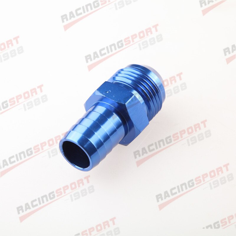 Straight AN12 AN-12 to 10mm Barb Fitting Adapter Fuel Line Aluminum Alloys blue