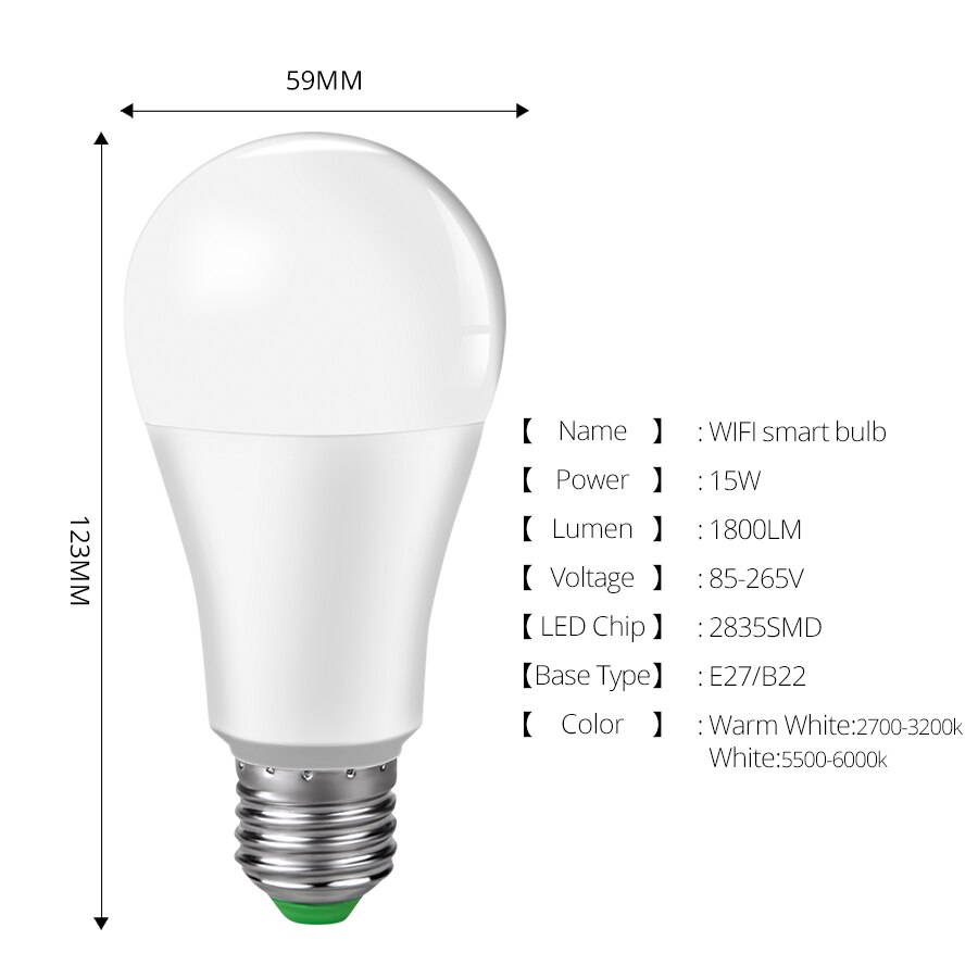 Ledvance Smart LED-lamp met WiFi-technologie, E27-basis, dimbaar, warm