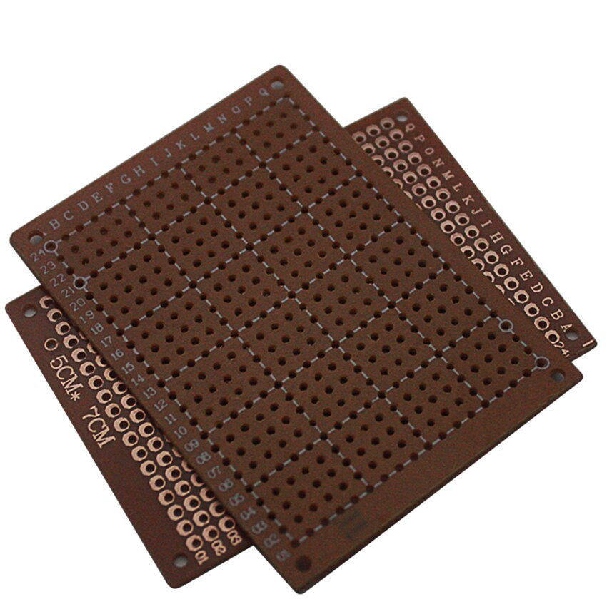 thumbnail image 2 of 5-Pack Universal PCB Breadboard Kit – 7x9cm Prototyping Boards For Soldering Practice & Electronics Projects 2 of 2