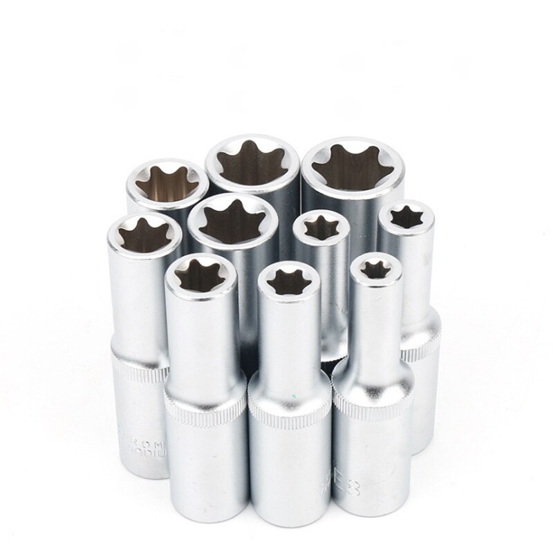 E Type Bit Sockets 6 point 1/4