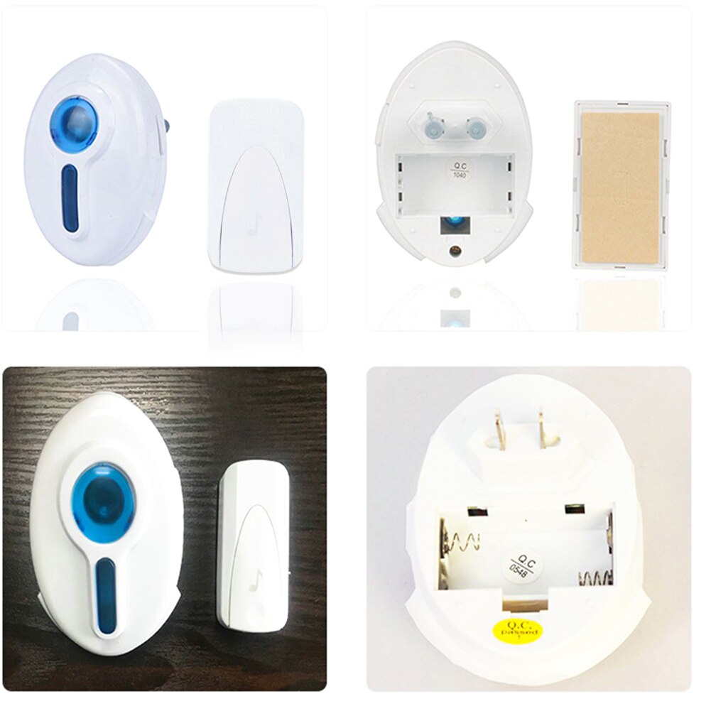 36 Chimes Receiver School Led Music ABS Long Range Digital Doorbell Home Plug In Dual Use Office Wireless Remote Easy Install