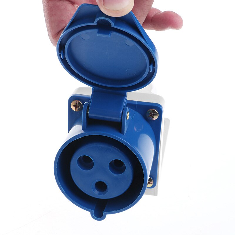 1Pc 3232 Amp 3pin Industrial Socket 220V-250Volt Weatherproof IP44 Waterproof 2P+E 32A
