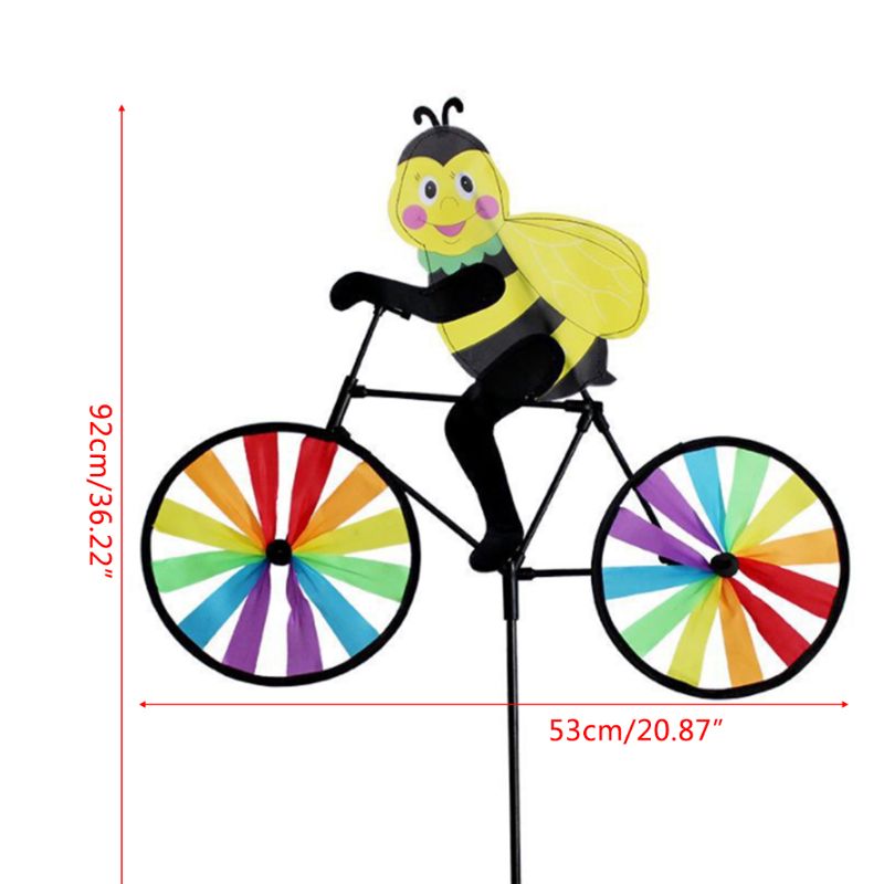 Mooie Handgemaakte Wind Spinner Cartoon Dier Fietsen Tuin Yard Party Camping Windmolen Kids Educatief Speelgoed Verjaardag Festival