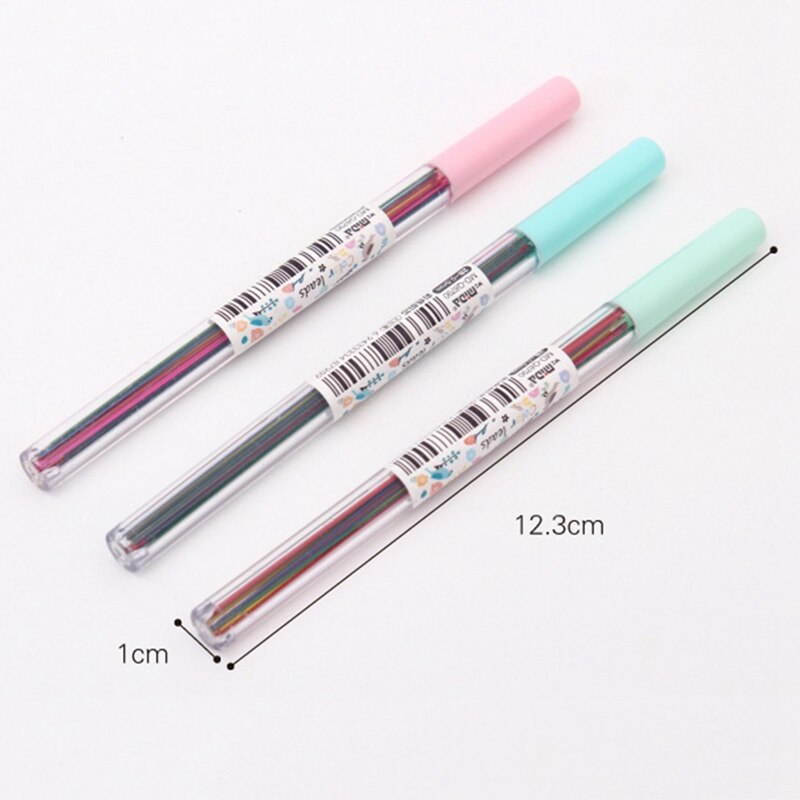15pcs/set Colorful Mechanical Pencil Lead 0.5 /0.7 Mm Art Sketch Drawing Colored Lead School Office Supplies
