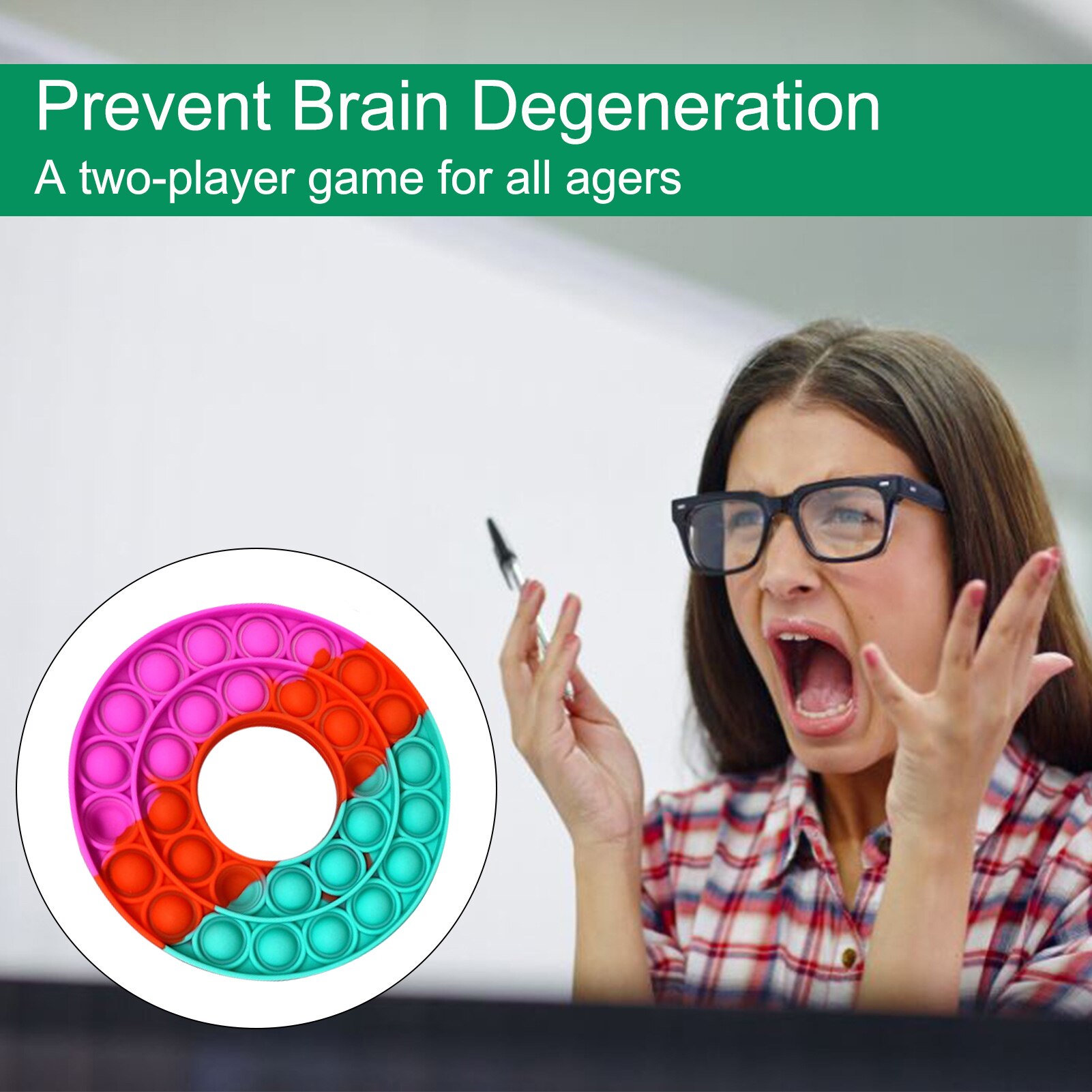 Doughnut Shaped Stress Relief Squeeze Hand Fidget Toys Bubble Sensory Reliver Classic Toys Squeeze Relieve Autism Puzzle