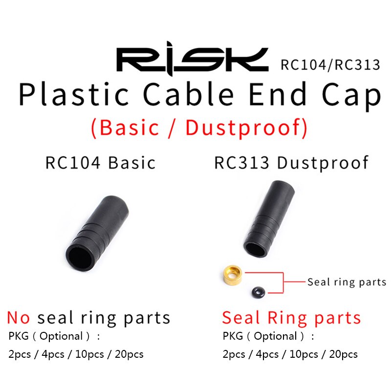 RISK 4/5mm Bicycle Brake Cable End Cap Dustproof Outer Cable Tube End Tip Cap For MTB Road Bike Shift Brake
