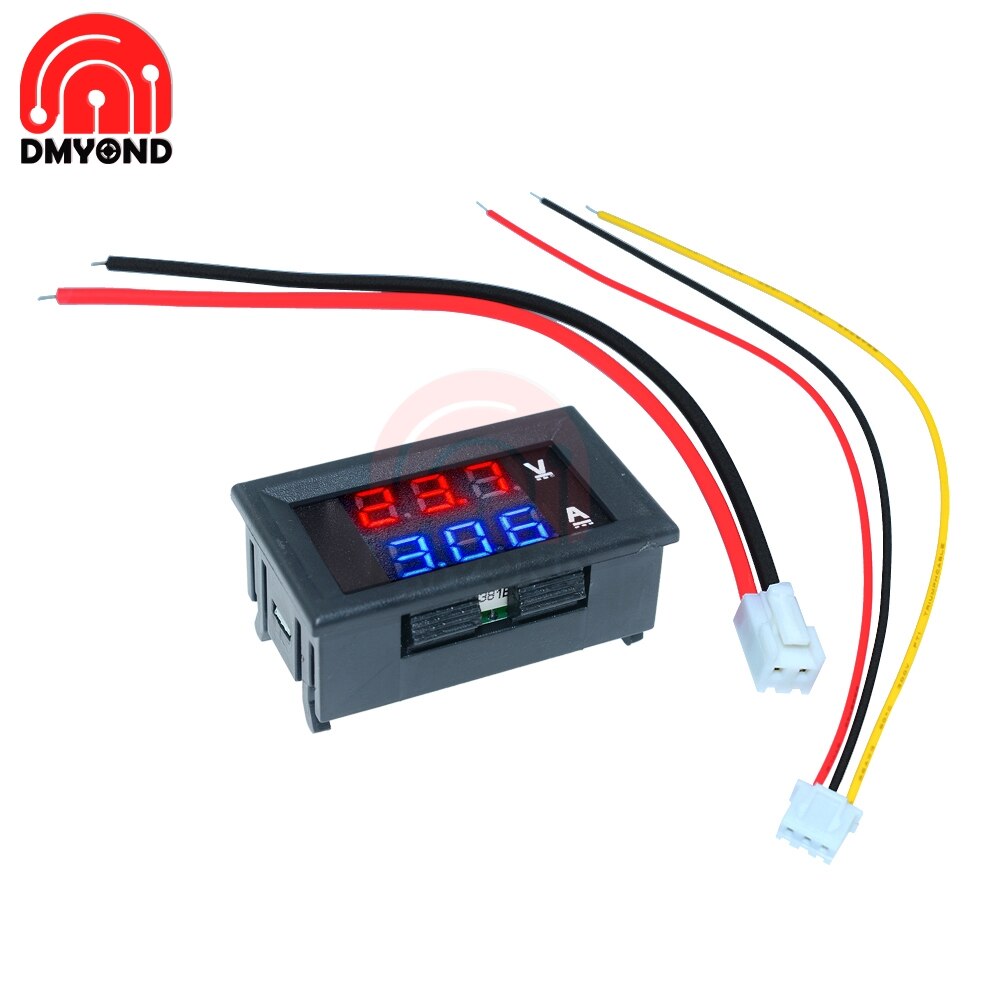 Mini Digitale Led Display Dc 100V 10A Voltmeter Auto Ampèremeter Ampermeter Panel Amp Stroom Spanning Meter Tester En 50A 75mV Shunt