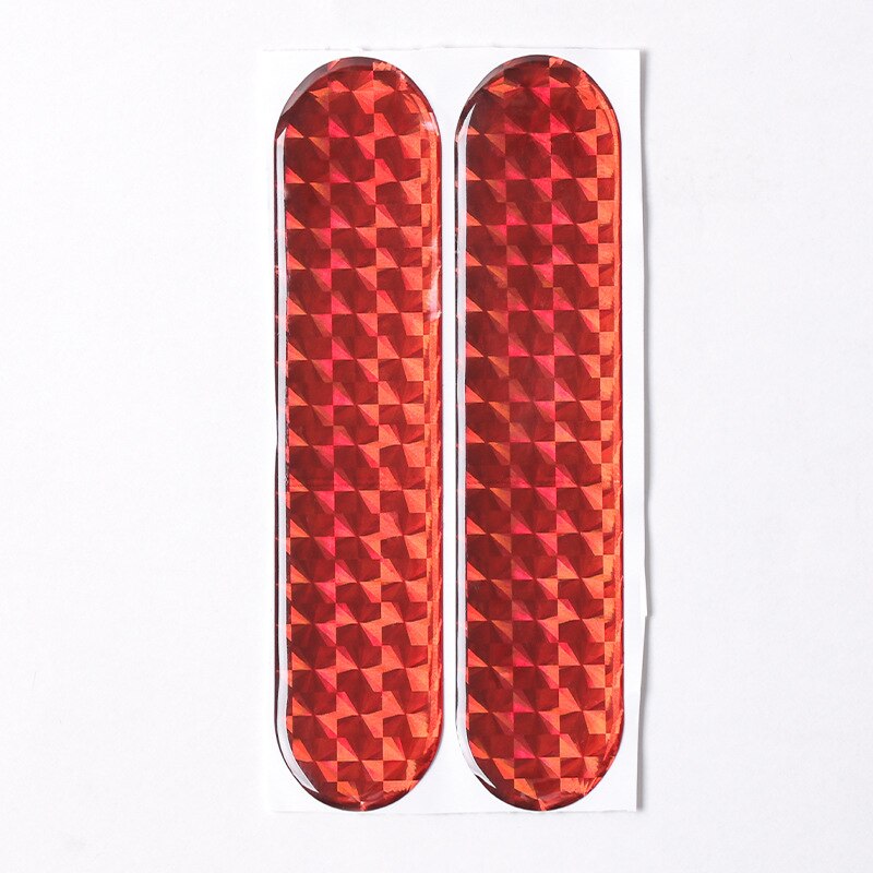 2 Stks/set Auto Reflecterende Sticker Auto Deur Sticker Decal Waarschuwing Tape Reflecterende Strips 4 Kleuren Veiligheid Mark Reflector Stickers: Red