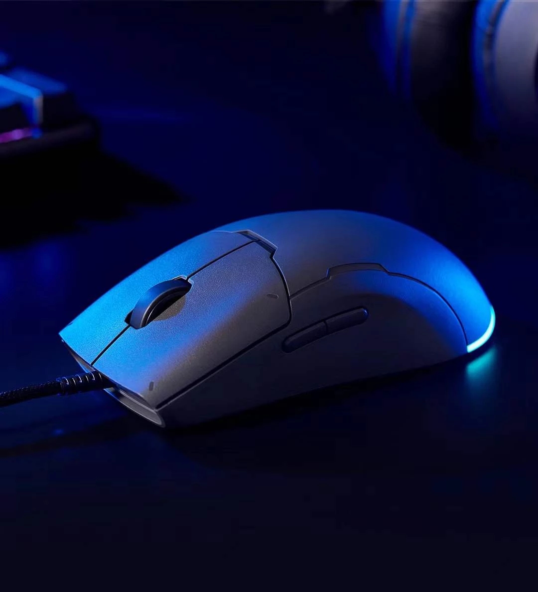Xiaomi Game Mouse Lite with Rgb Light 220 ips 400 to 6200 dpi Five Gears Adjusted 80 Million Hits TTC Micro Move Gaming Mouse