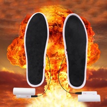 Unisex elektriske opvarmede indlægssåler til sko vintervarmer fod usb opladning opvarmning indersål støvler genopladelige varmepuder såler